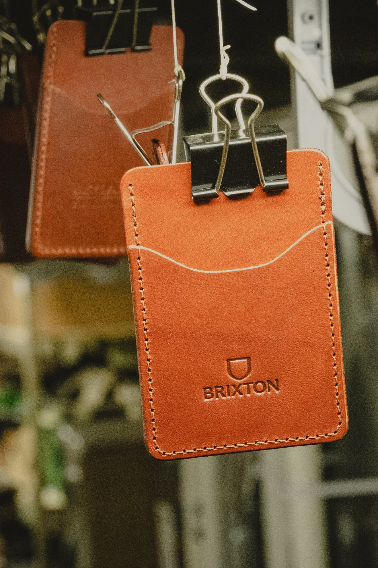 Accesorios Brixton Artifact Cuero Card Holder Wallet Unisex Marrones | VEMW37582