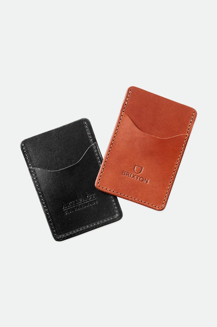 Accesorios Brixton Artifact Cuero Card Holder Wallet Unisex Marrones | VEMW37582