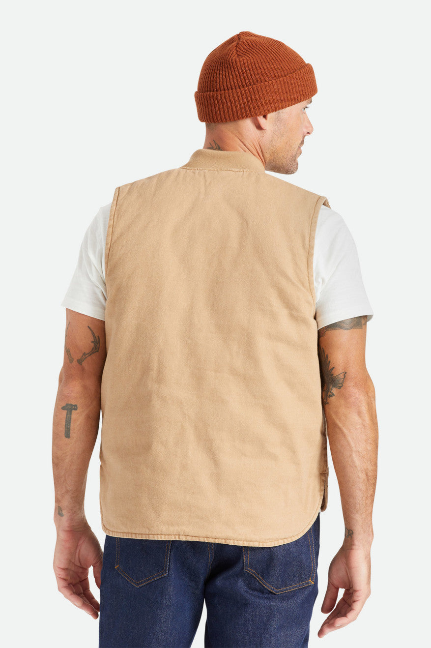 Chaquetas Brixton Abraham Reversible Vest Hombre Beige | MCOU52347