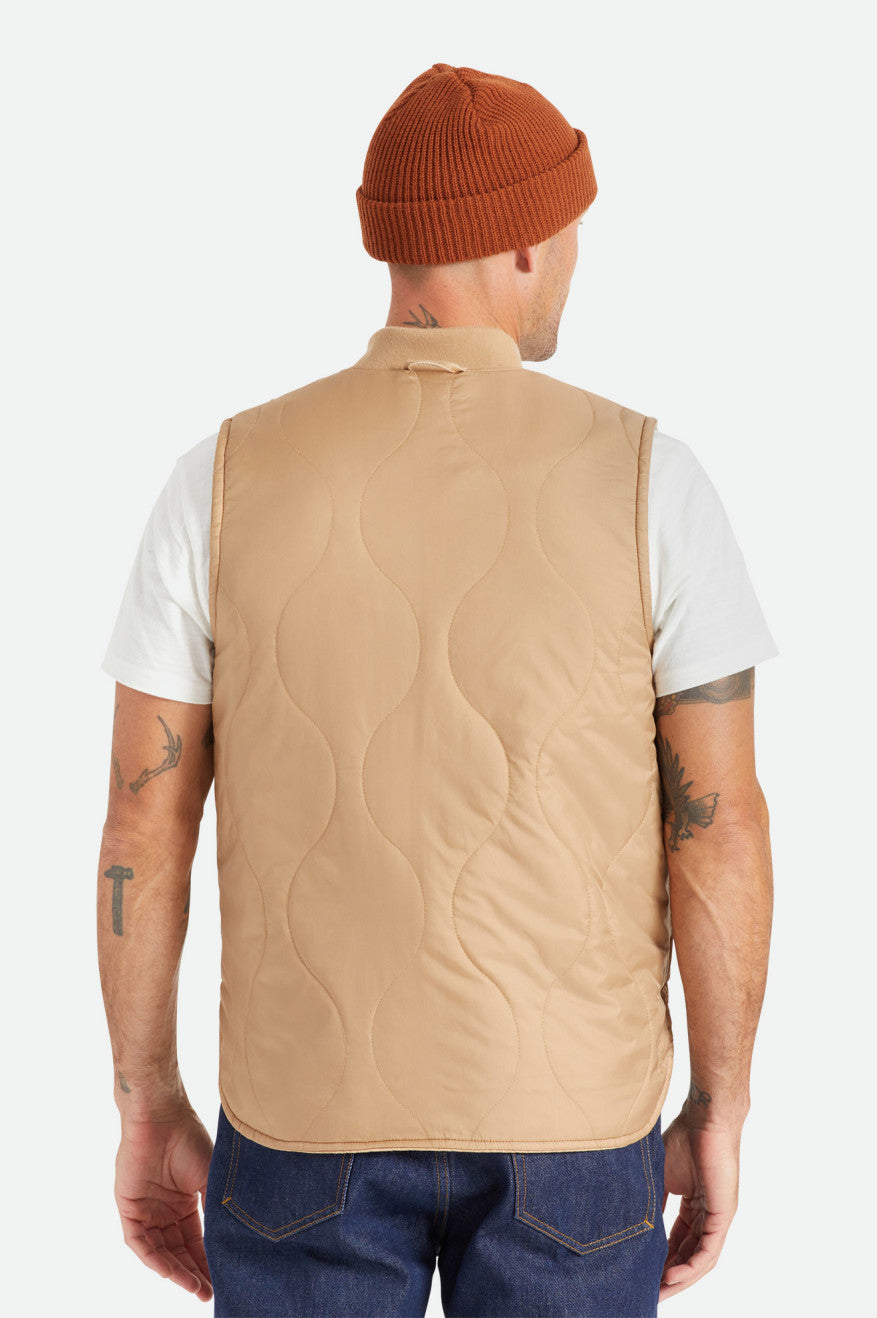 Chaquetas Brixton Abraham Reversible Vest Hombre Beige | MCOU52347