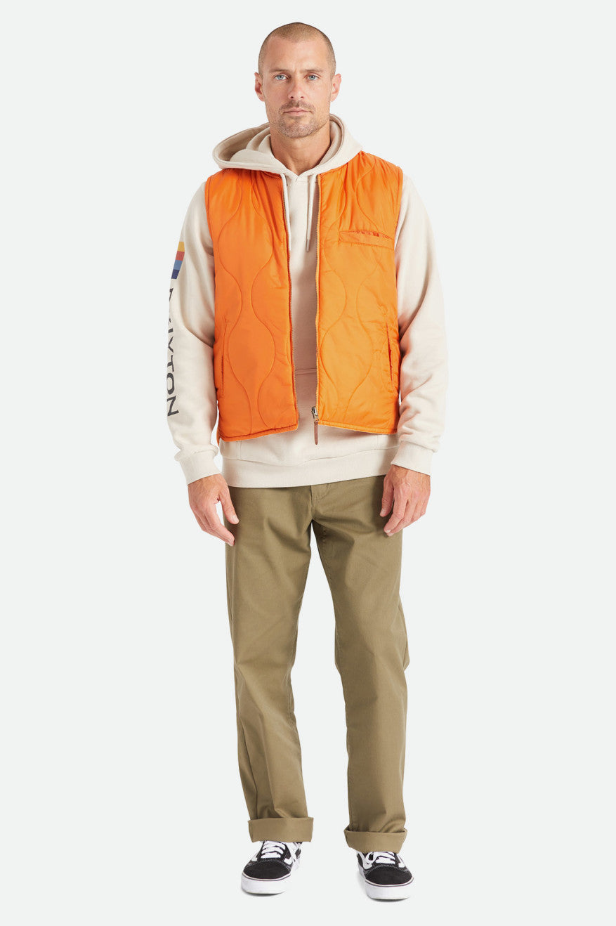 Chaquetas Brixton Abraham Reversible Vest Hombre Naranjas | NIHP79468