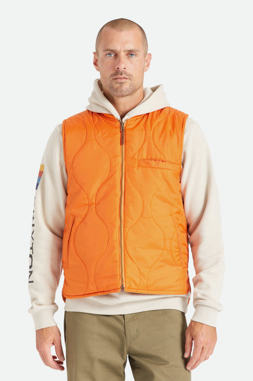 Chaquetas Brixton Abraham Reversible Vest Hombre Naranjas | NIHP79468