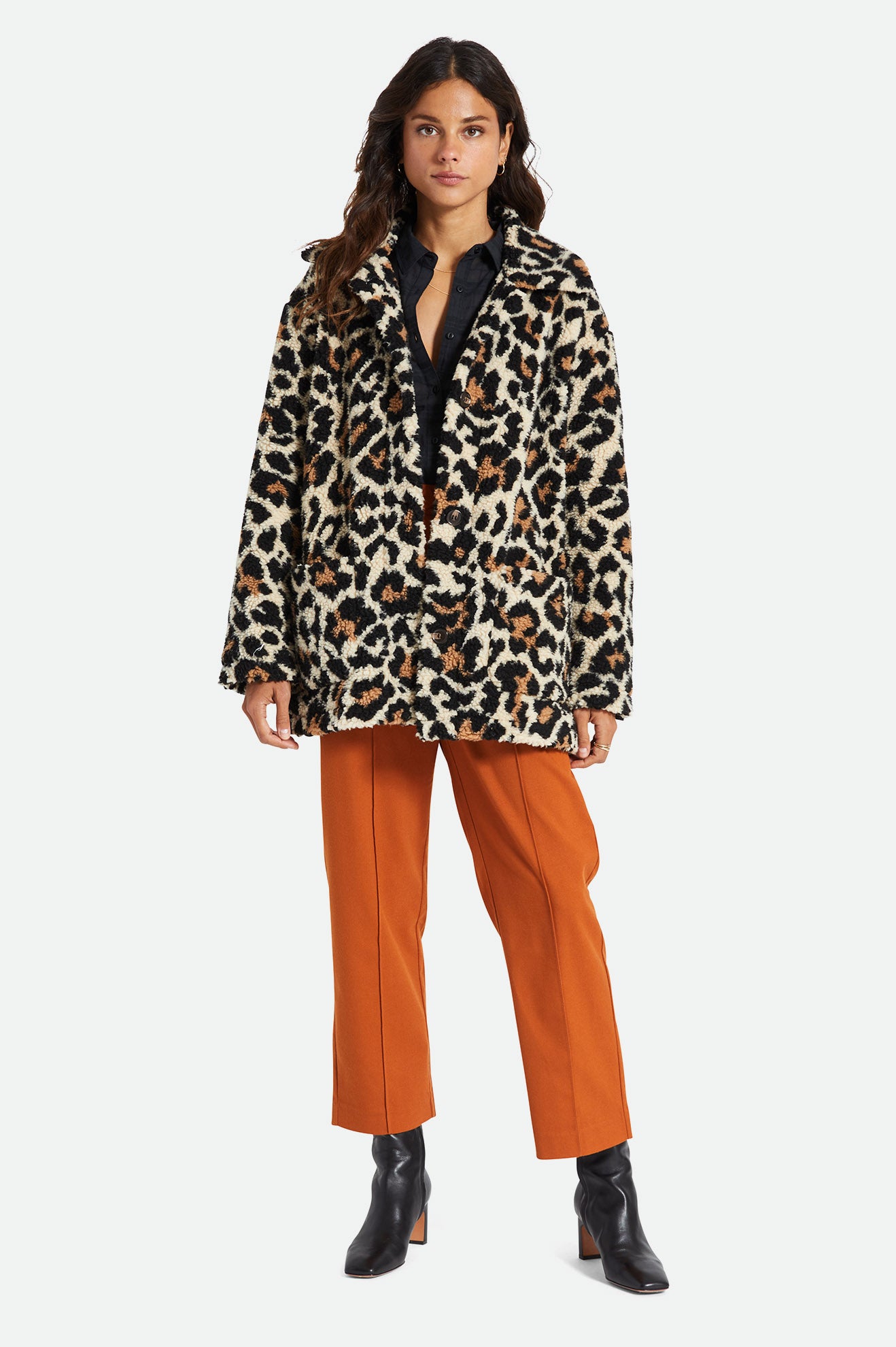 Chaquetas Brixton Bern Mujer Leopardo | UGBE40217