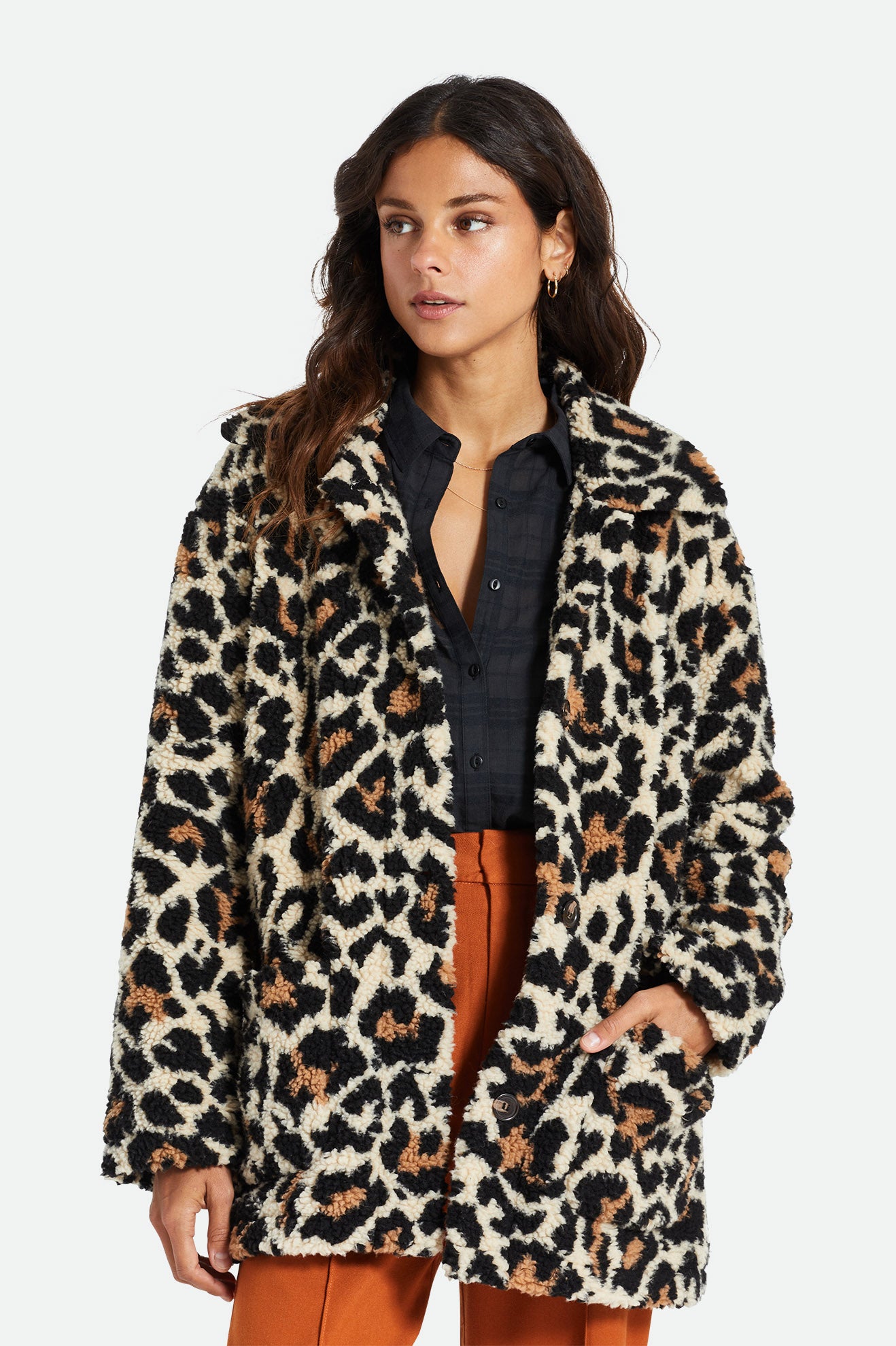 Chaquetas Brixton Bern Mujer Leopardo | UGBE40217