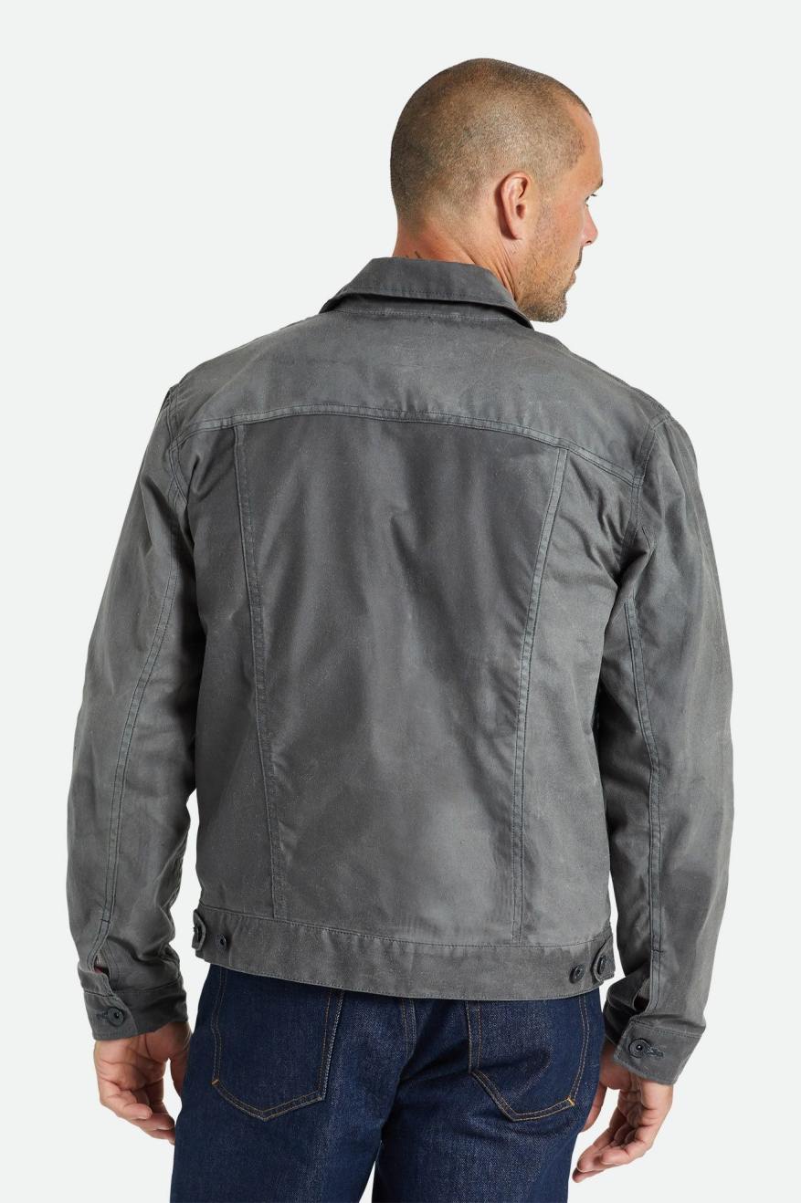 Chaquetas Brixton Cable Reserve Waxed Lona Trucker Hombre Gris | YKFO89163