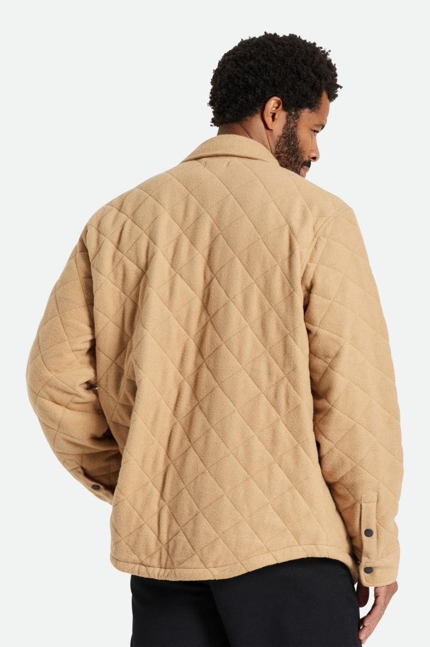 Chaquetas Brixton Cass Acolchado Fleece Hombre Beige | AFOI50172