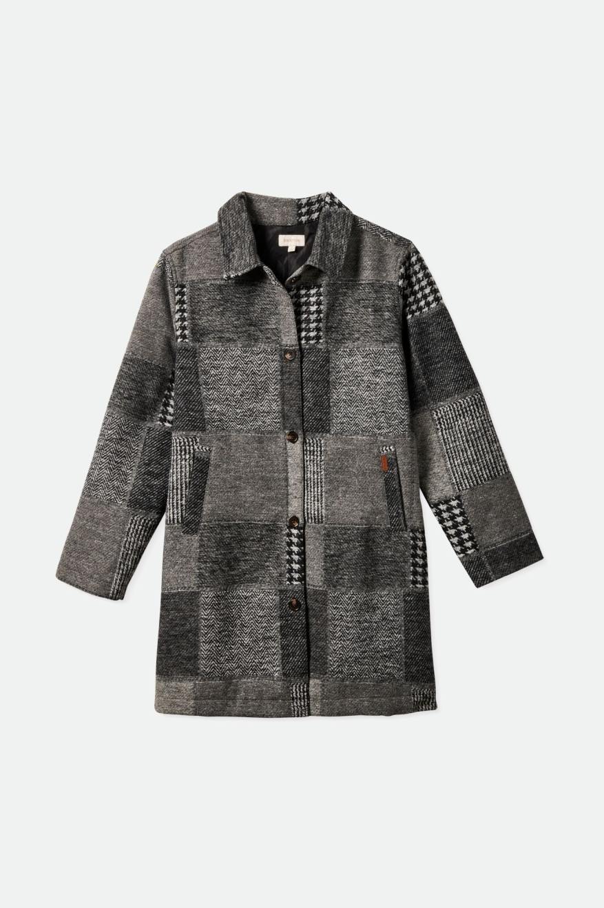 Chaquetas Brixton Swindon Patchwork Mujer Gris | MOBL51749