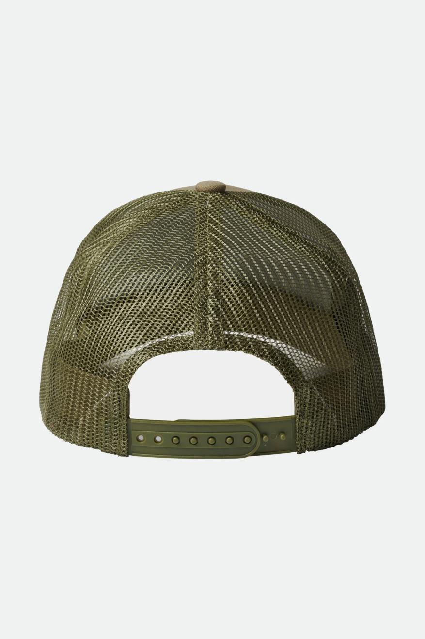 Gorras Brixton Alpha Block NetPlus C MP Mesh Cap Hombre Verde Oliva | PYAM71462