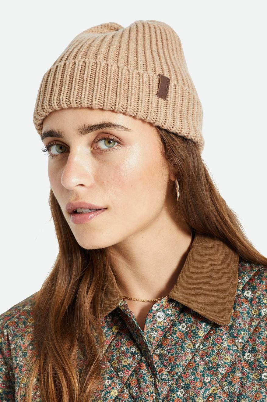 Gorros Brixton Heist Reserve Cashmere Mujer Beige | WPRL90514