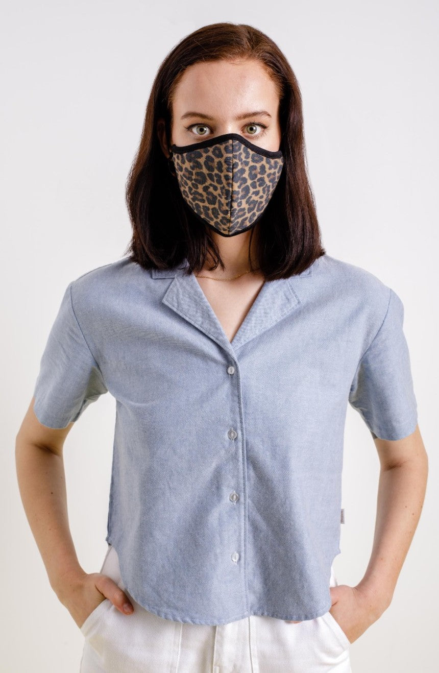 Mascarilla Brixton Antimicrobial 4-Way Stretch Unisex Leopardo | CAYO15942