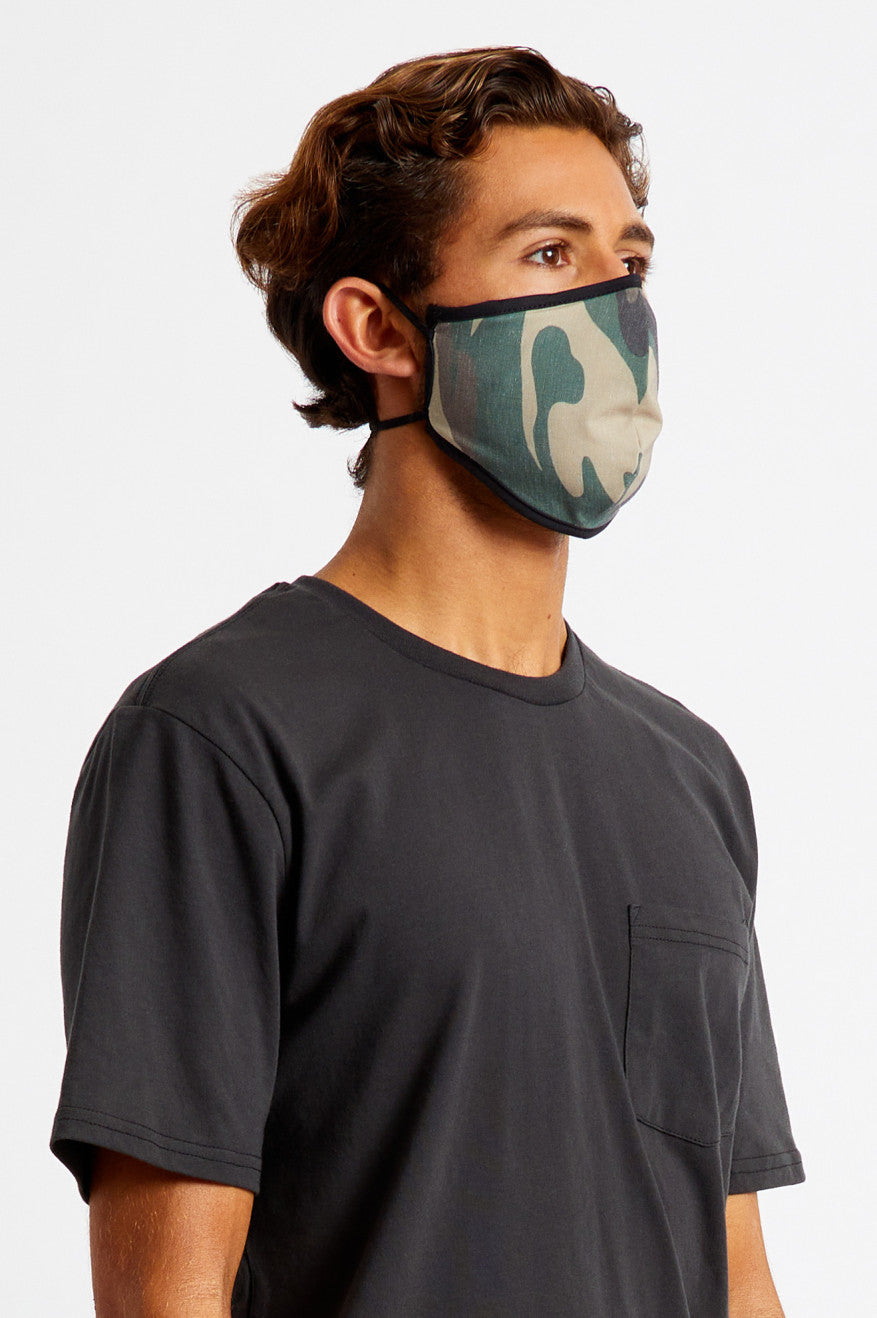 Mascarilla Brixton Antimicrobial 4-Way Stretch Unisex Camuflaje | QPBU95860