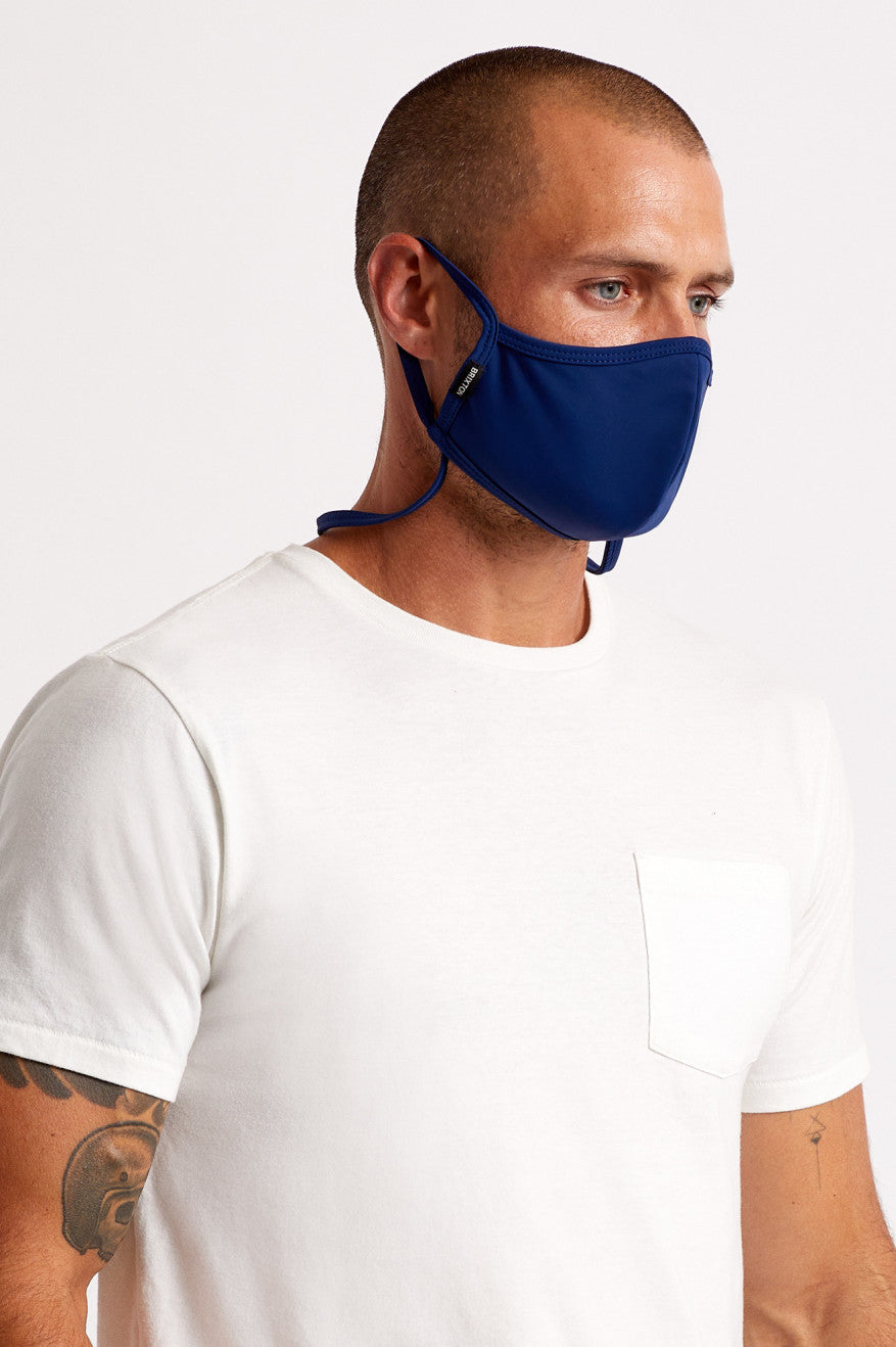 Mascarilla Brixton Everything Unisex Azul Marino Marrones | IMCX41063