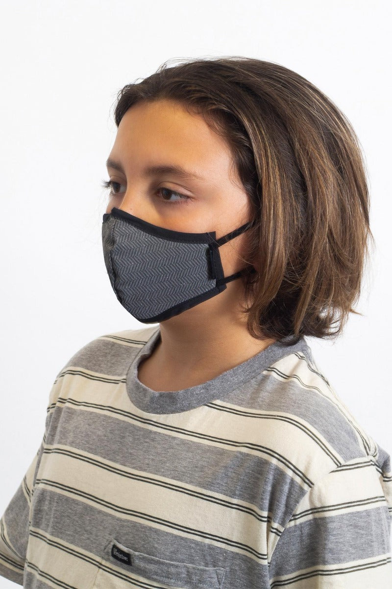 Mascarilla Brixton Youth Antimicrobial Unisex Negras | YZOM27641