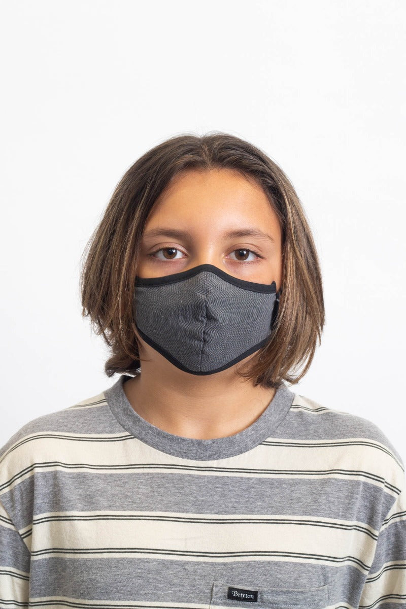 Mascarilla Brixton Youth Antimicrobial Unisex Negras | YZOM27641