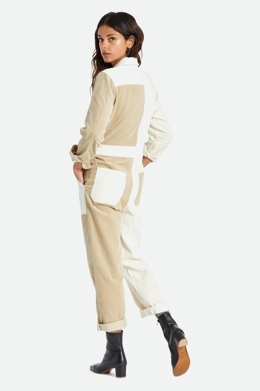 Mono Brixton Mersey Coverall Mujer Amarillo Claro | LGPU76842