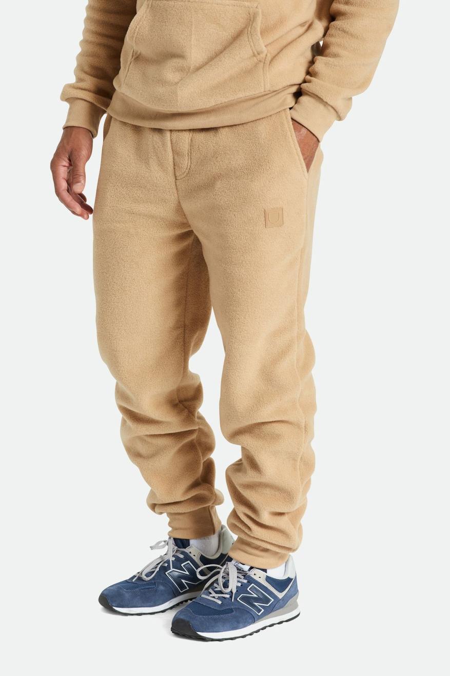 Pantalones Brixton Blanket Fleece Jogger Hombre Beige | ICTJ64359