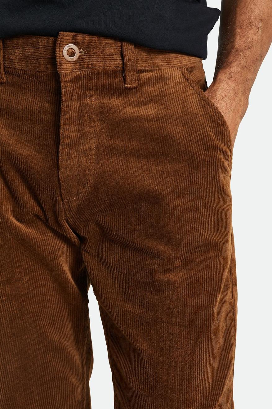 Pantalones Brixton Choice Chino Regular Hombre Marrones | FCIV54076