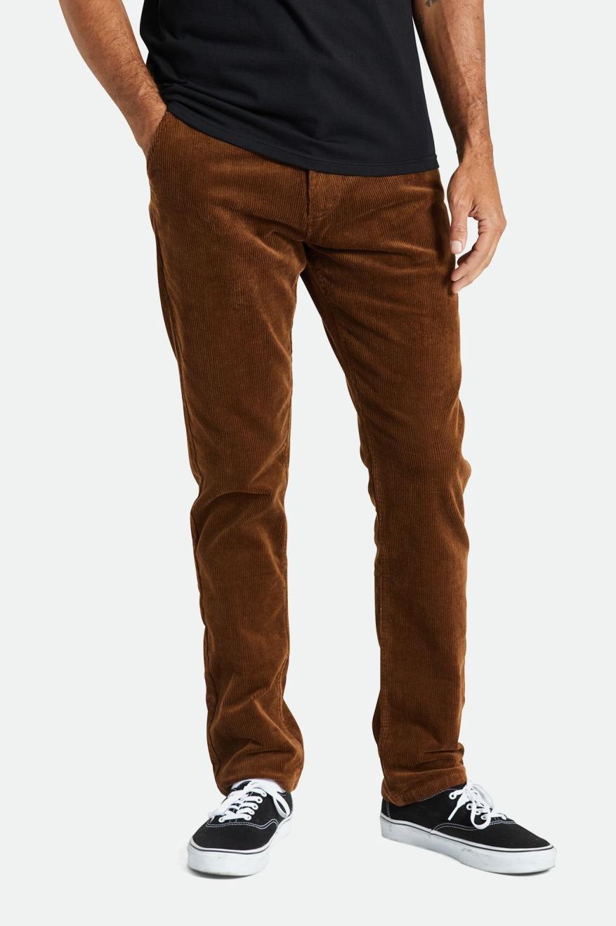 Pantalones Brixton Choice Chino Regular Hombre Marrones | FCIV54076