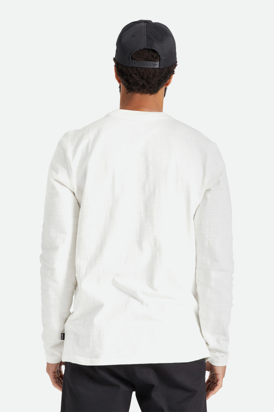 Prendas De Punto Brixton Basic Slub L/S Pocket Hombre Blancas | IVAW94326