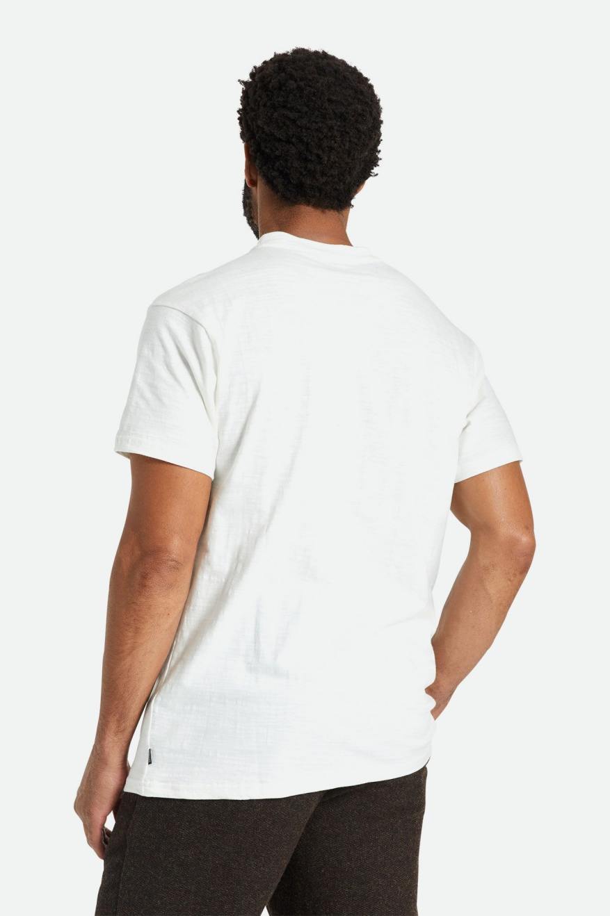 Prendas De Punto Brixton Basic Slub S/S Henley Hombre Blancas | JUAT19032