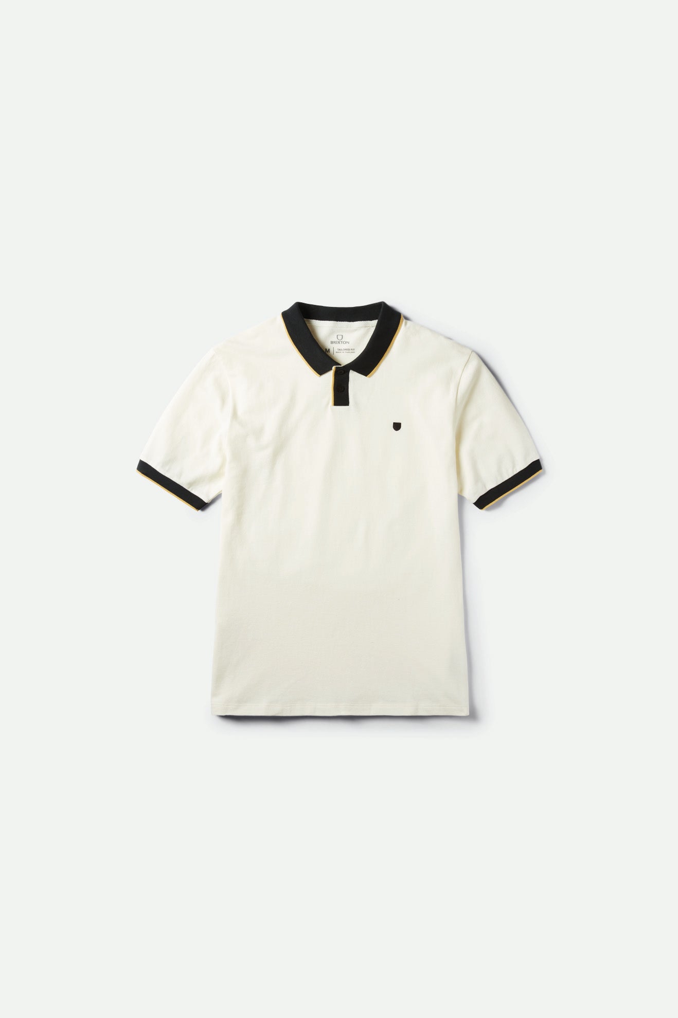 Prendas De Punto Brixton Proper S/S Polo Hombre Blancas Negras | BAJI51374