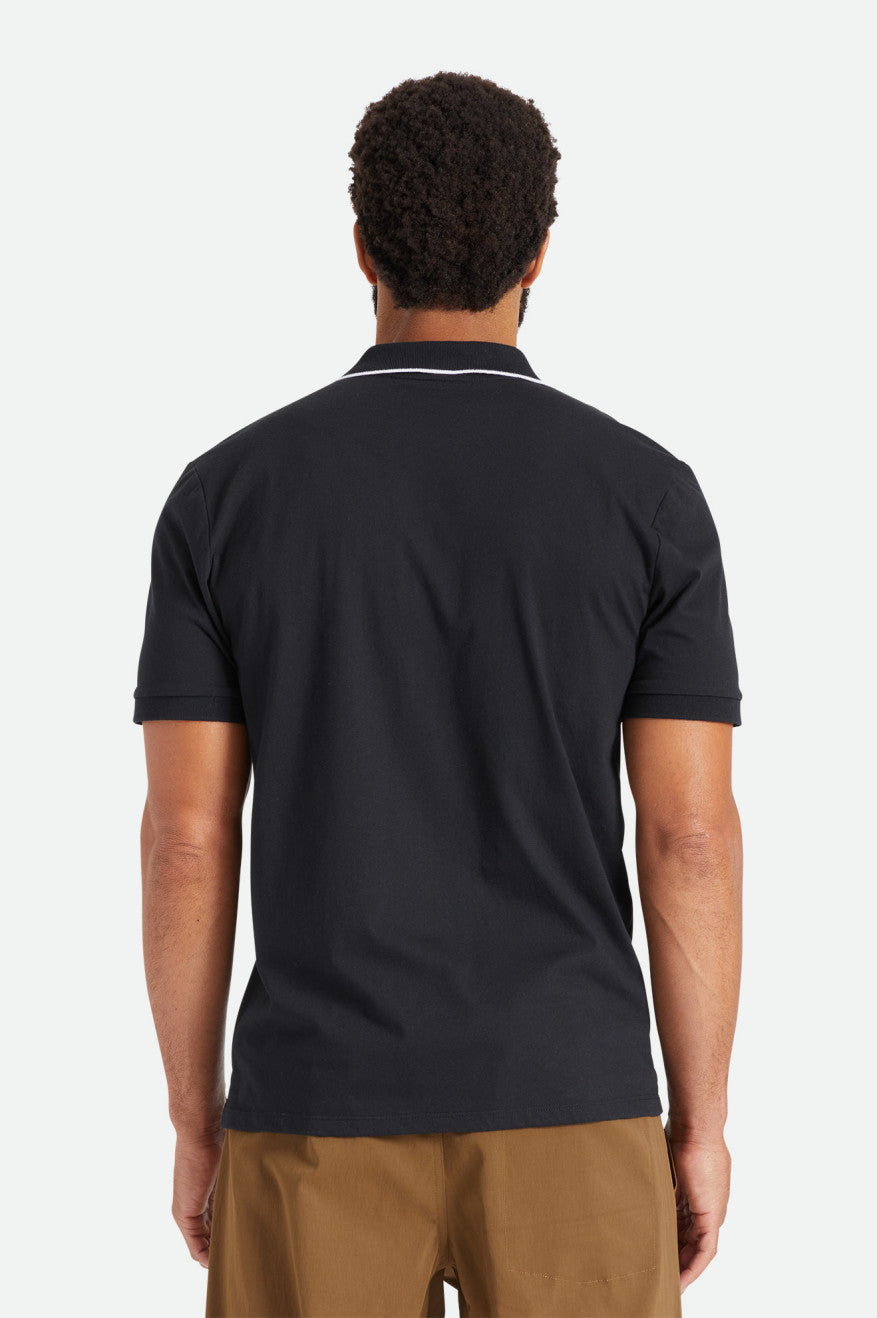 Prendas De Punto Brixton Proper S/S Polo Hombre Negras | FRHJ03615