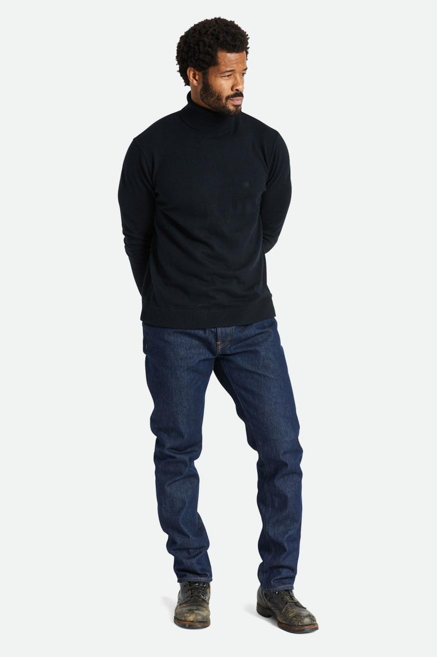 Prendas De Punto Brixton Reserve Cashmere L/S Turtleneck Hombre Negras | CDRL14268