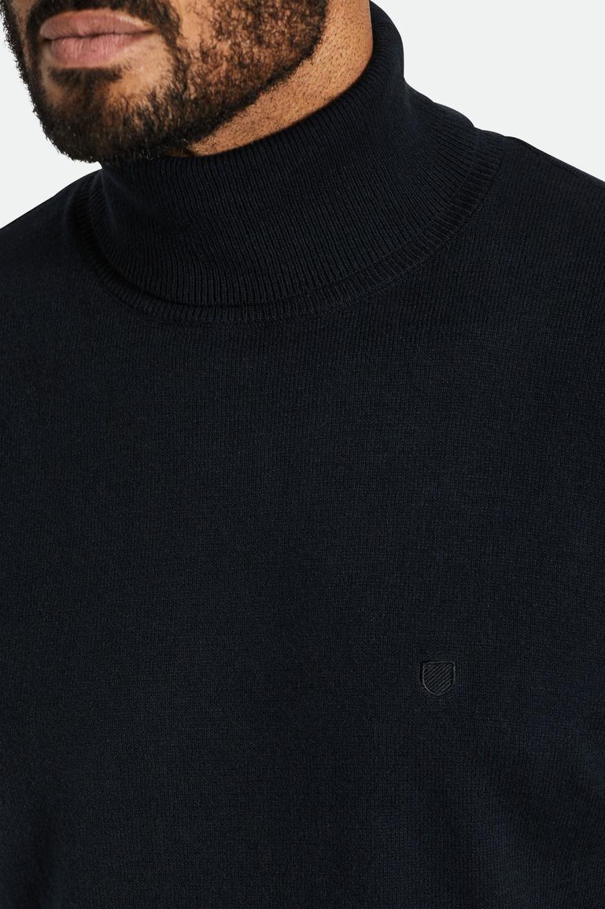 Prendas De Punto Brixton Reserve Cashmere L/S Turtleneck Hombre Negras | CDRL14268