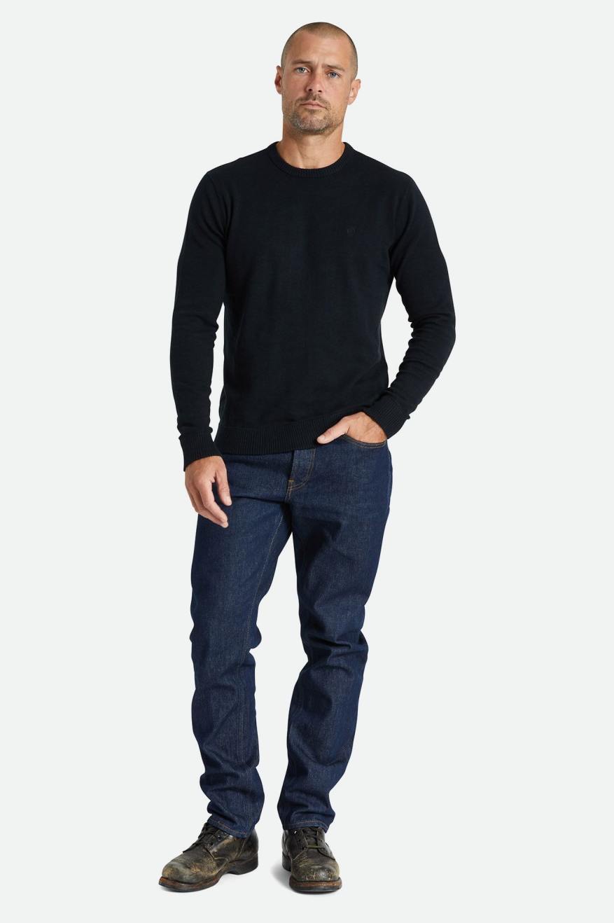 Prendas De Punto Brixton Reserve Cashmere Sueter Hombre Negras | SVEK78032