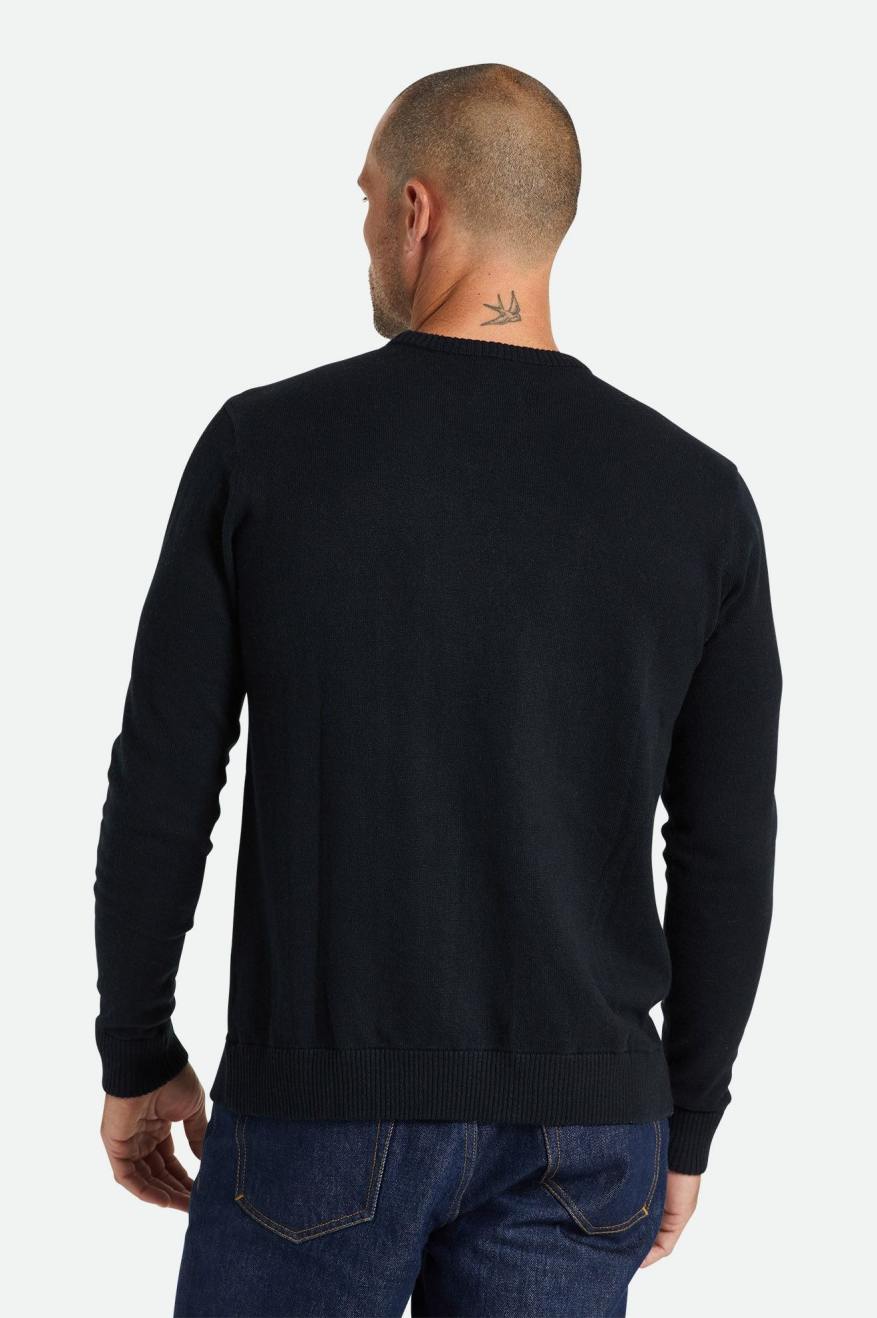 Prendas De Punto Brixton Reserve Cashmere Sueter Hombre Negras | SVEK78032