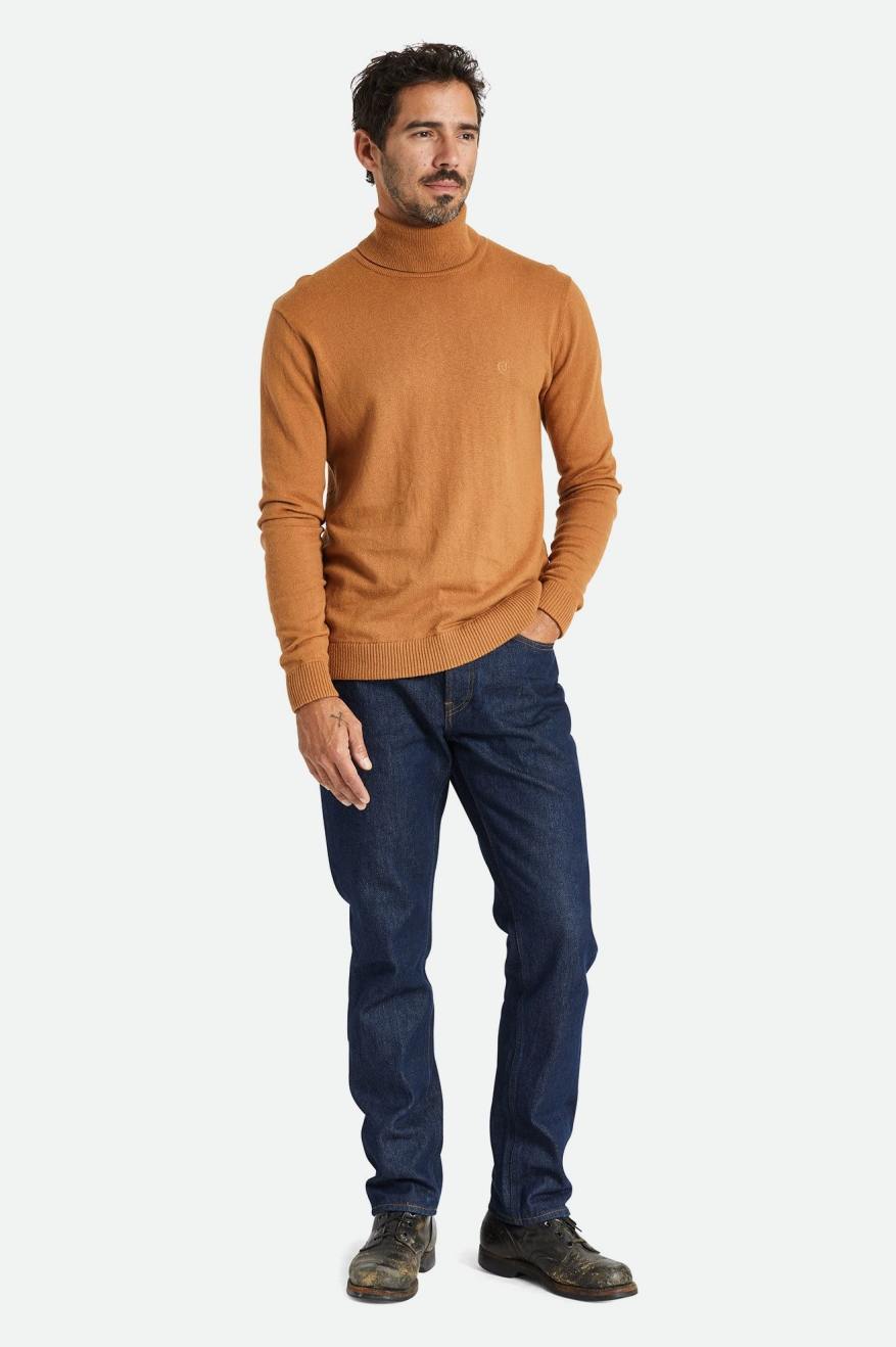 Prendas De Punto Brixton Reserve Cashmere L/S Turtleneck Hombre Marrones | YUBW60132