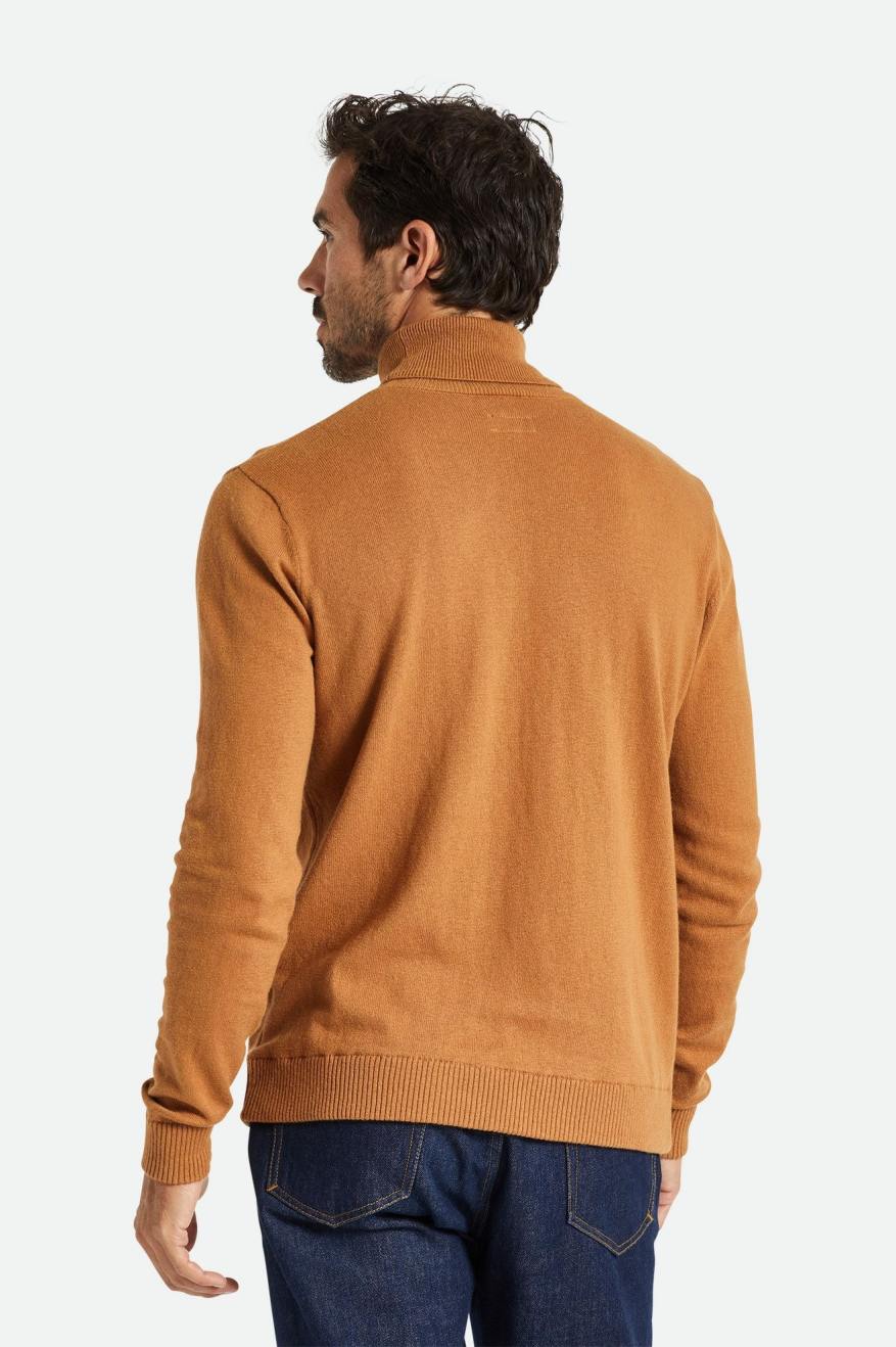 Prendas De Punto Brixton Reserve Cashmere L/S Turtleneck Hombre Marrones | YUBW60132