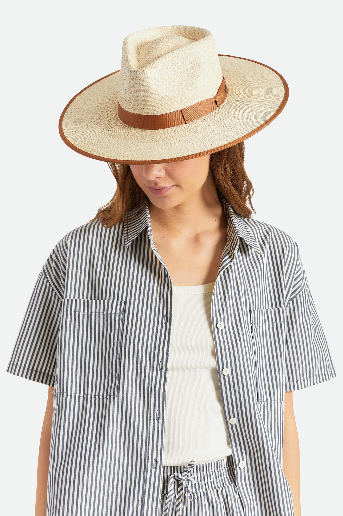 Sombreros Brixton Jo Straw Rancher Hat Mujer Beige | BIXS31069