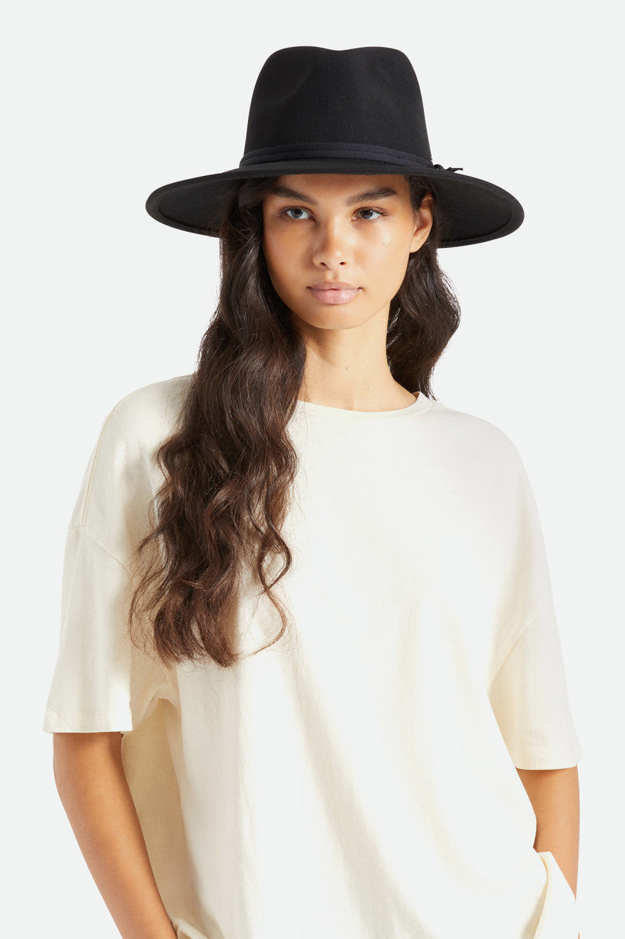 Sombreros Brixton Joanna Felt Packable Hat Mujer Negras | PAZW38612