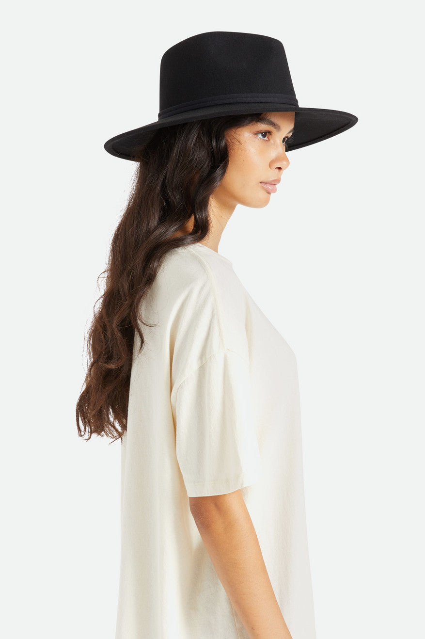 Sombreros Brixton Joanna Felt Packable Hat Mujer Negras | PAZW38612