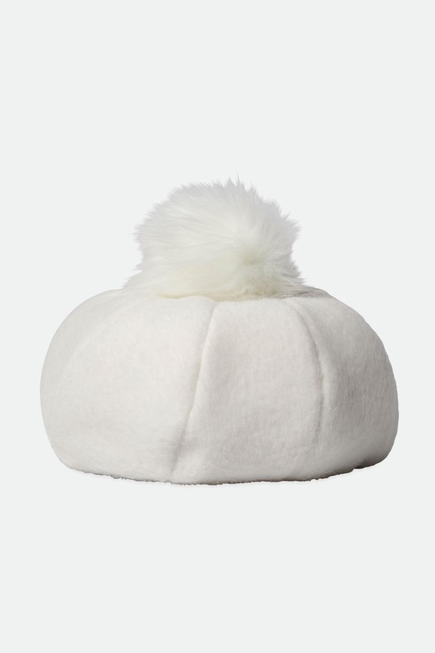 Sombreros Brixton Natalie Oversized Pom Beret Mujer Blancas | LAXO63091