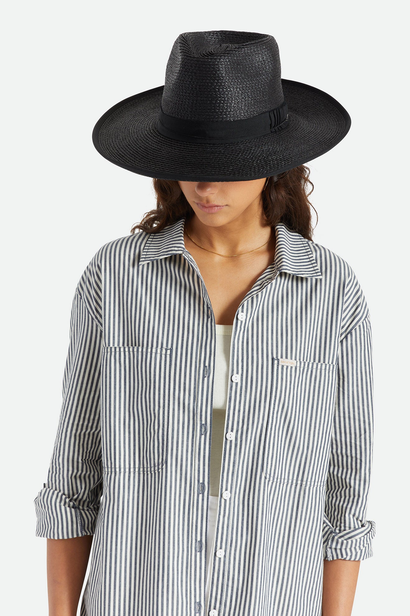 Sombreros Brixton Reno Straw Hat Mujer Negras | EJWR59831