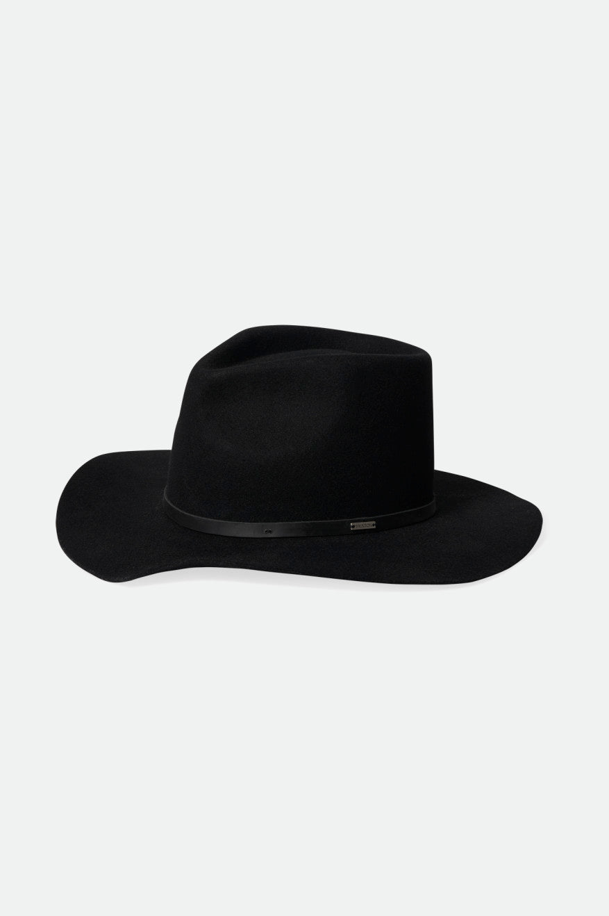 Sombreros Brixton Whiskey River Cowboy Hat Mujer Negras | MGIN01639