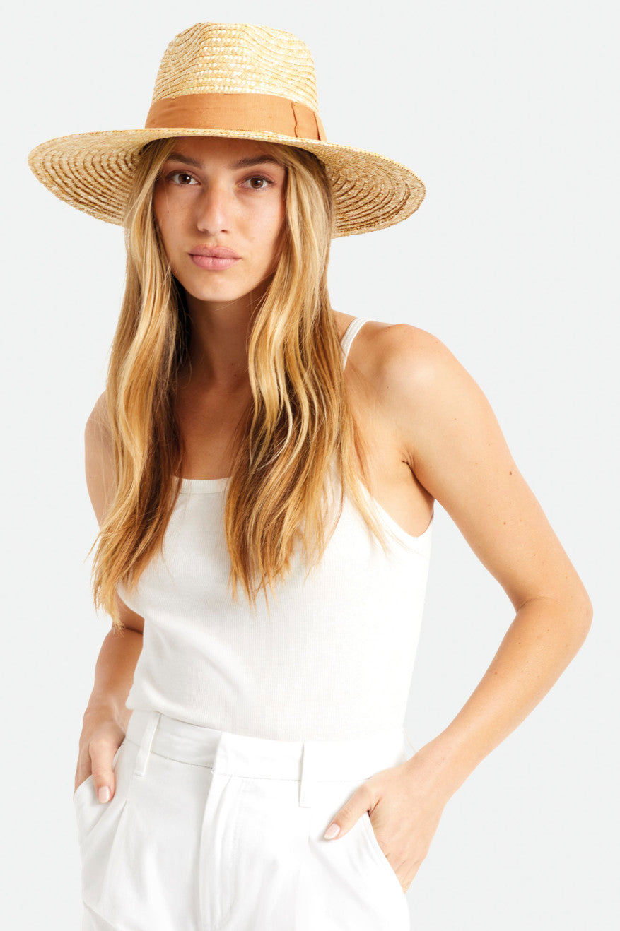 Sombreros De Fieltro Brixton Joanna Hat Mujer Naranjas | YKJR67082