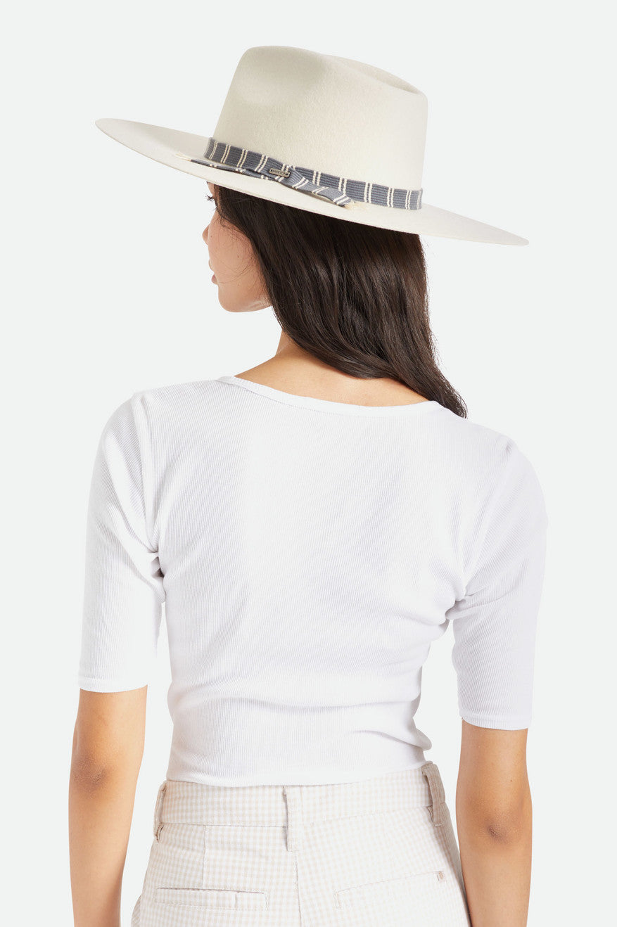 Sombreros De Fieltro Brixton Leigh Felt Fedora Mujer Blancas | CZJW65713