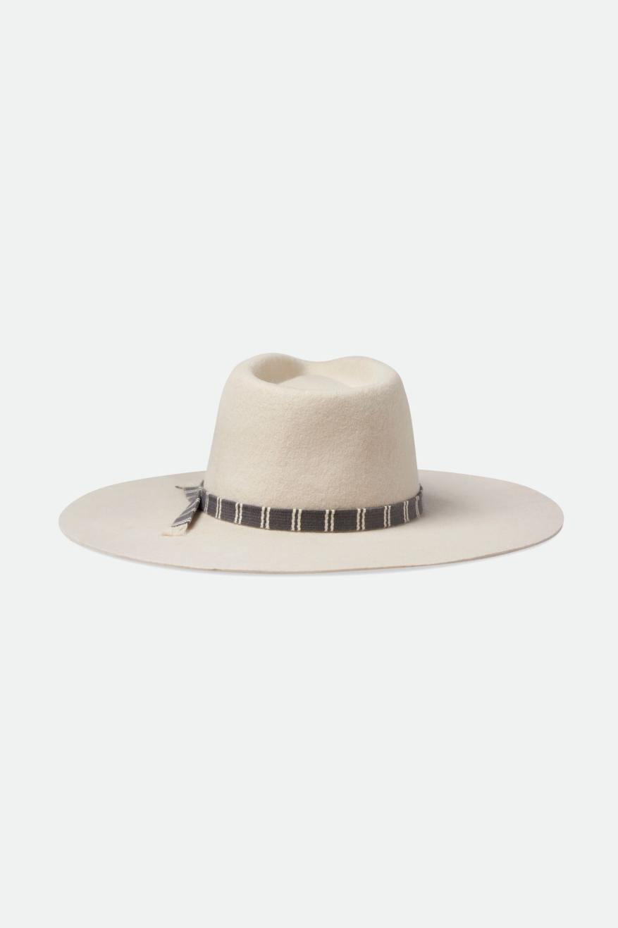 Sombreros De Fieltro Brixton Leigh Felt Fedora Mujer Blancas | CZJW65713