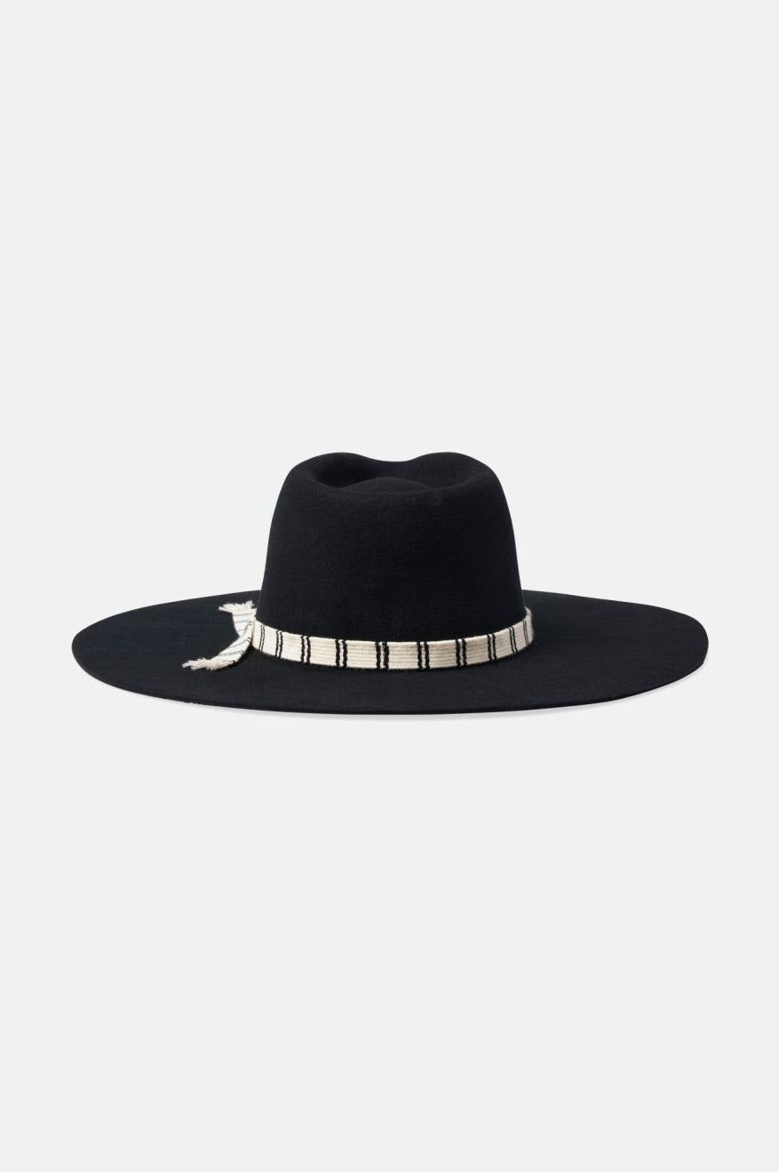 Sombreros De Fieltro Brixton Leigh Felt Fedora Mujer Negras | FUTQ18452