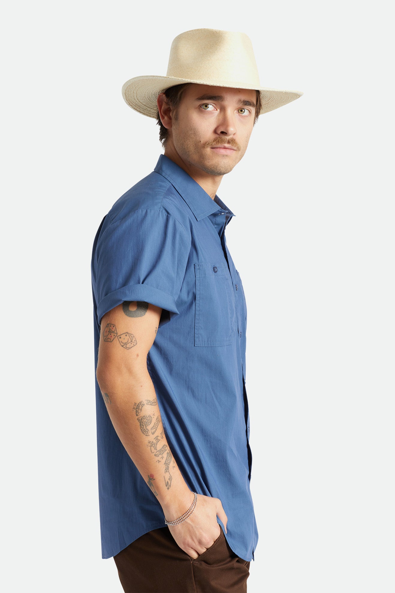 Sombreros De Fieltro Brixton Marcos Hombre Beige | XDLF80619