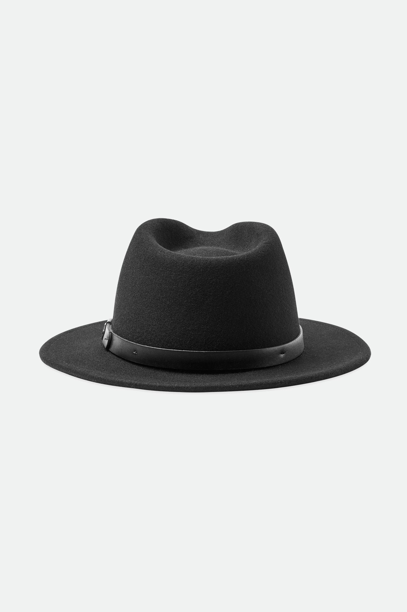 Sombreros De Fieltro Brixton Messer Fedora Mujer Negras | BZJO05843