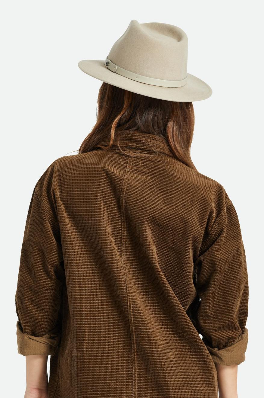 Sombreros De Fieltro Brixton Messer Fedora Mujer Verde Claro | CSOY03126