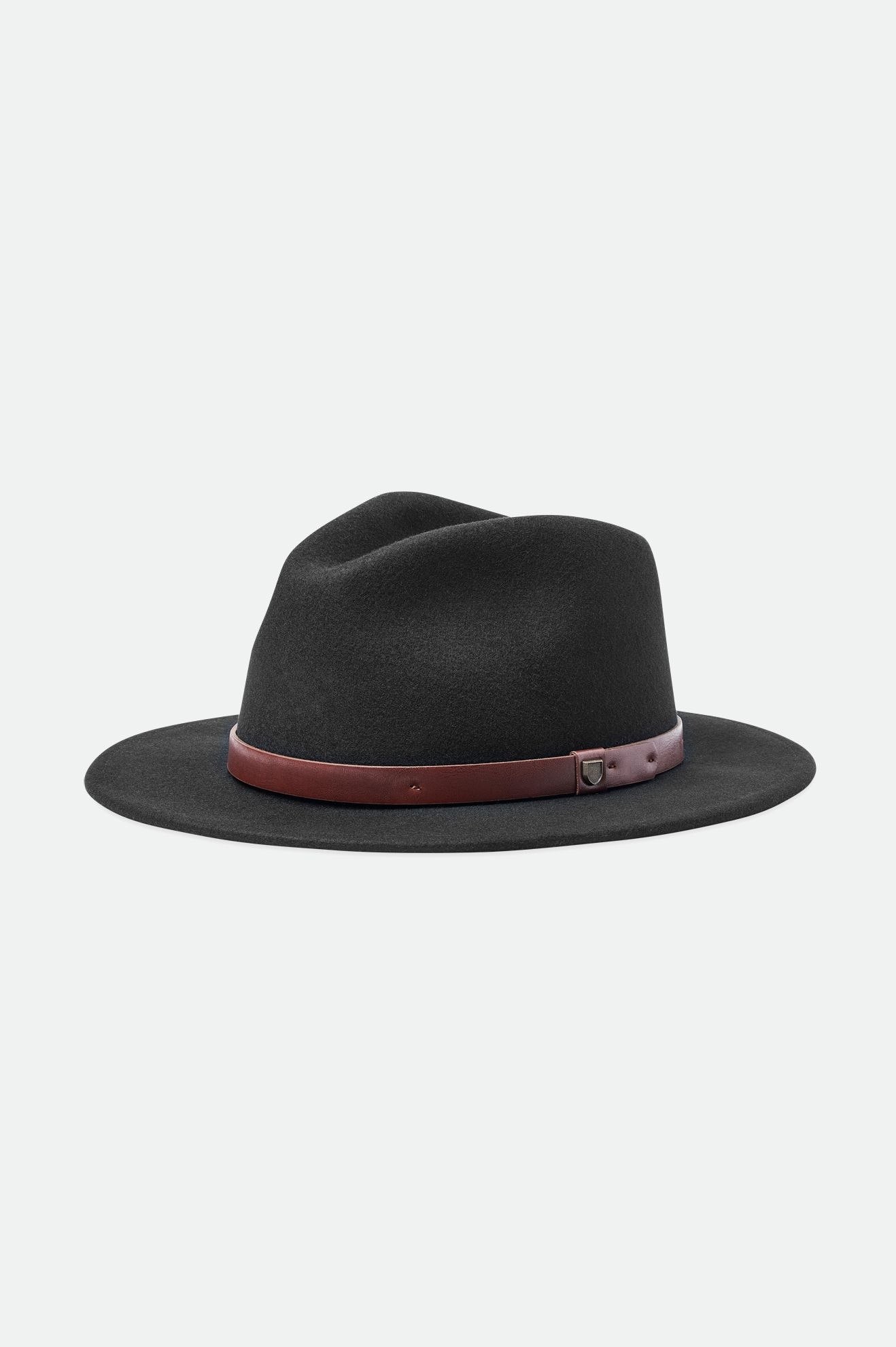 Sombreros De Fieltro Brixton Messer Fedora Mujer Negras | ZWAD80624