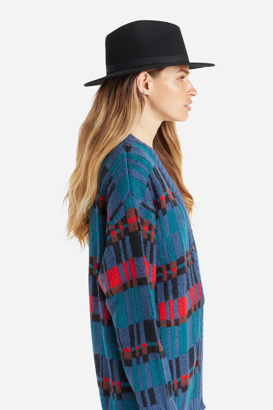 Sombreros De Fieltro Brixton Messer Packable Fedora Mujer Negras | CATI69783