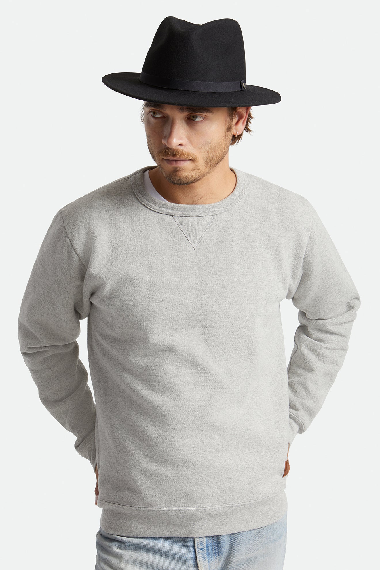 Sombreros De Fieltro Brixton Messer Packable Hombre Negras | FEZW24513