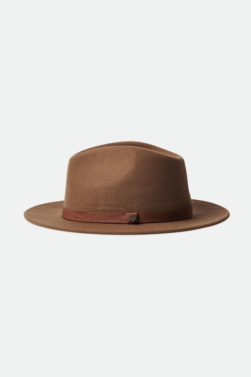 Sombreros De Fieltro Brixton Messer Packable Fedora Mujer Marrones | PBSA09768