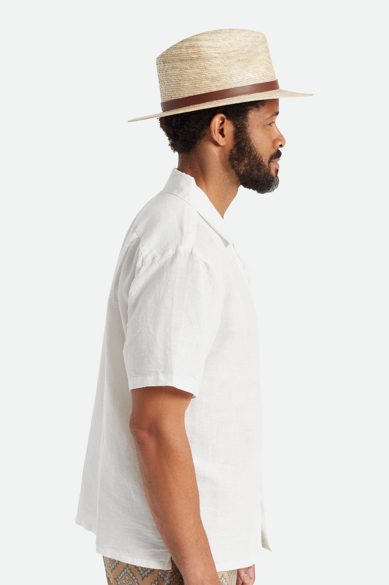 Sombreros De Fieltro Brixton Messer Straw Hombre Beige | NACZ16734